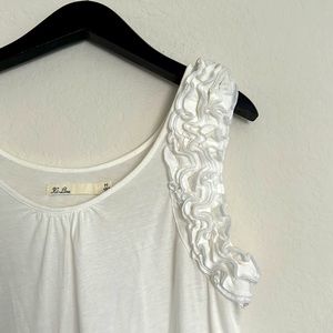 Hi-Line for Madewell - White Ruffle Sleeve Tank Top